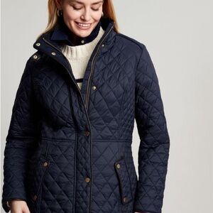 Joules Newdale Quilted Coat - Blue in Like New condition.